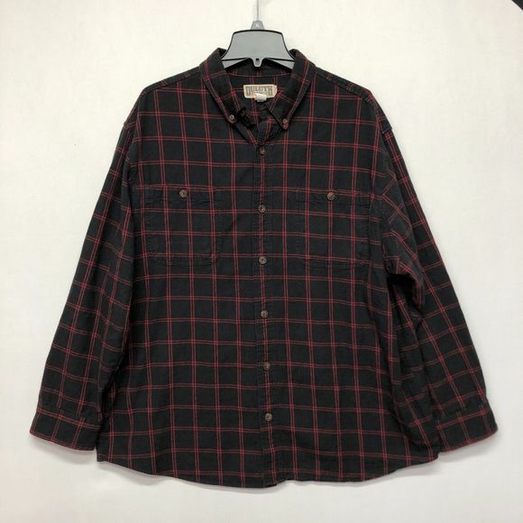 Duluth Trading Men Long Sleeve Button Flannel Shirt Size XL X-Large B233 -29 - Picture 1 of 14